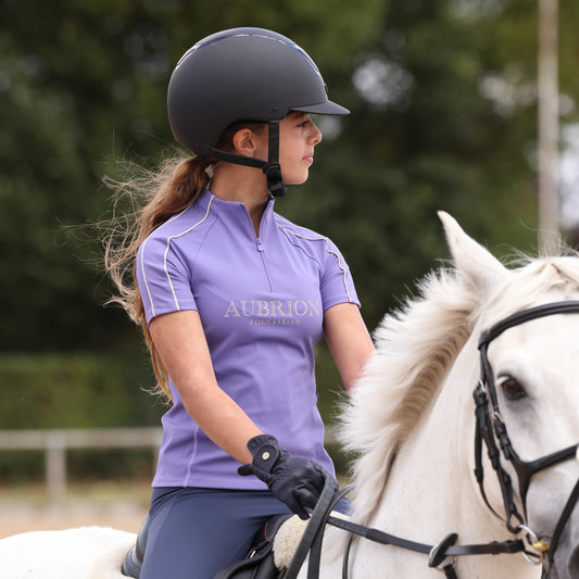 Aubrion Short Sleeve Tie Shirt - Young Rider