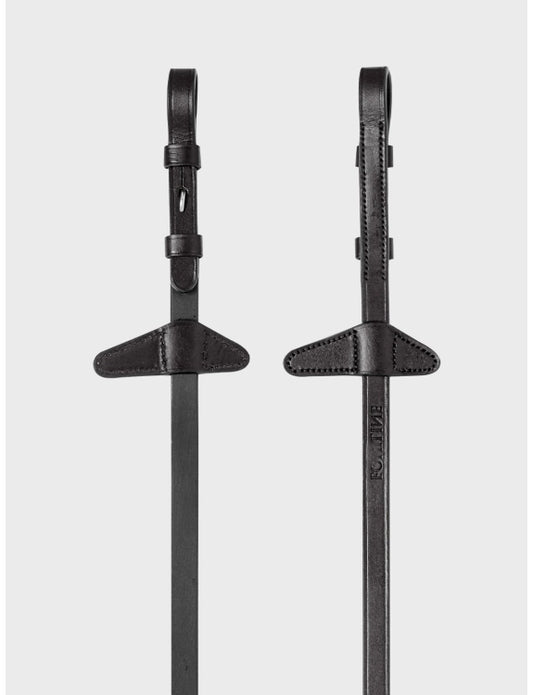 Equiline rubber grip reins with martingale stopper