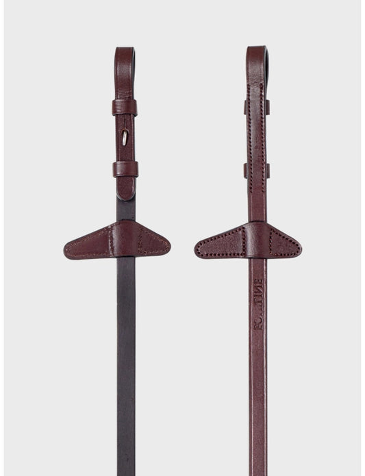Equiline rubber grip reins with martingale stopper