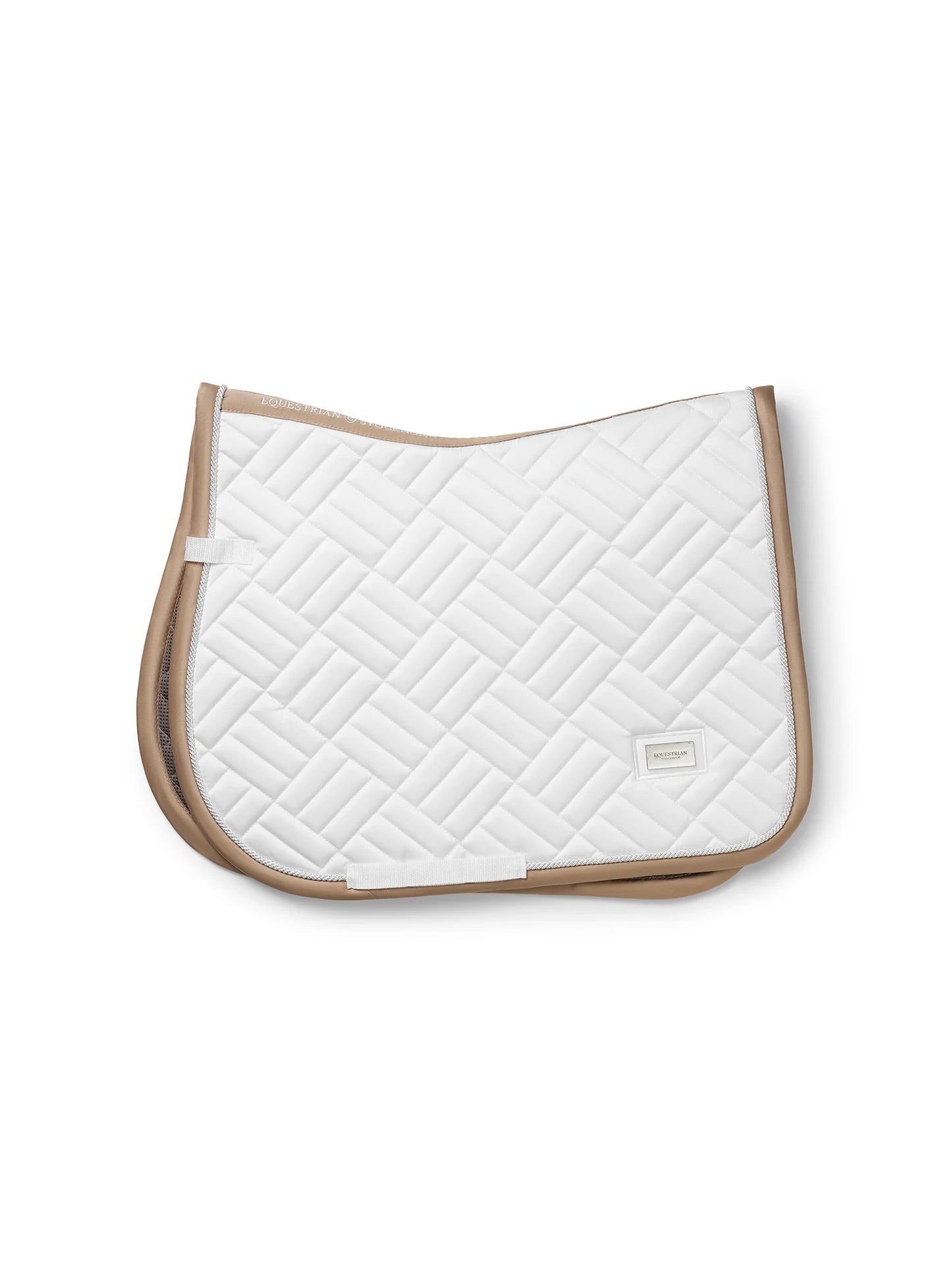 Equestrian Stockholm Jump Saddle Pad Modern White Sand