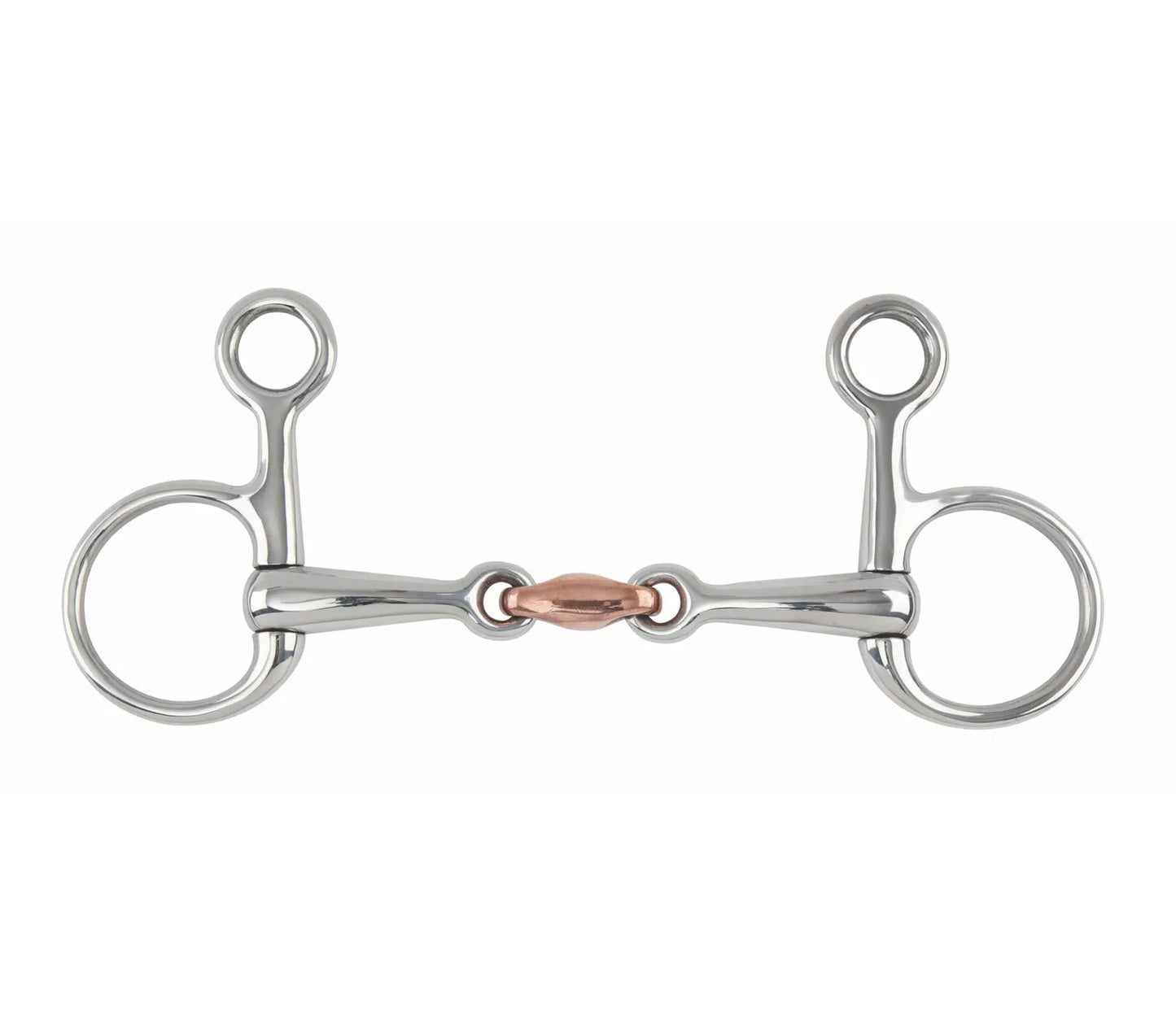 Hanging Cheek Copper Lozenge Snaffle - Stainless Steel