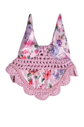 Floral Hobby Horse Ear Bonnet
