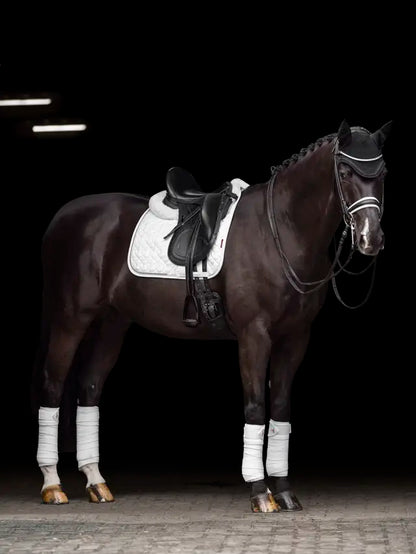 LeMieux Crystal Suede Dressage Square - White