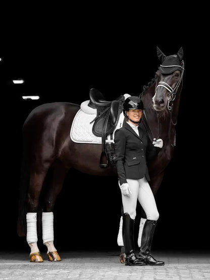 LeMieux Crystal Suede Dressage Square - White