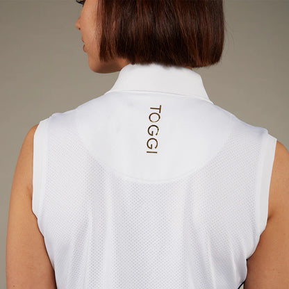 Toggi Haymarket Sleeveless Polo Shirt -Midnight Navy/White