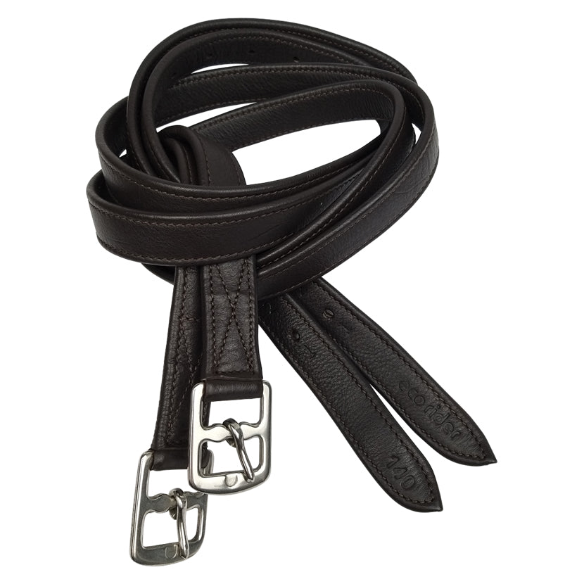 Anti-stretch stirrup leathers