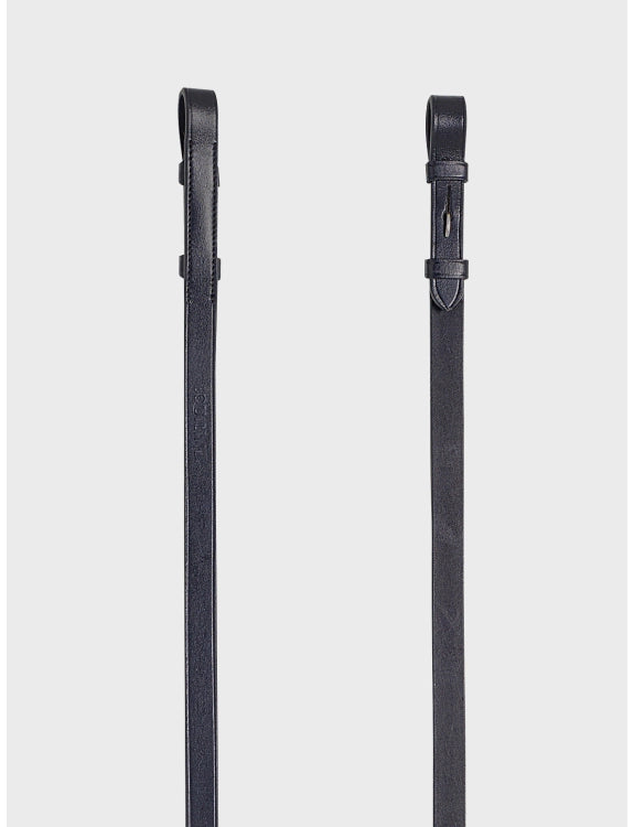 Equiline continental leather reins with internal rubber part