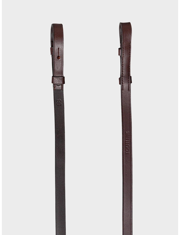 Equiline continental leather reins with internal rubber part