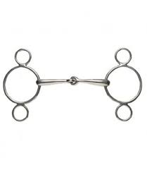 BR Single Jointed Two Ring Gag Soft Contact 18 mm