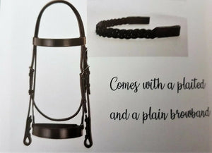 Cameo Core Collection Hunt Bridle (With Plaited & Plain Browband)