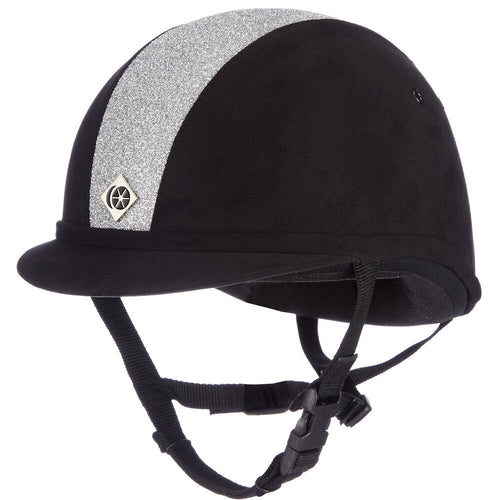 Charles Owen YR8 Hat Sparkly Black/Silver