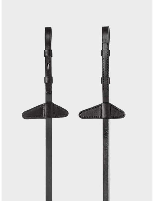 EQUILINE RUBBER GRIP REINS WITH NEW SHAPE MARTINGALE STOPPER AND HOOK & STUD CLOSURE