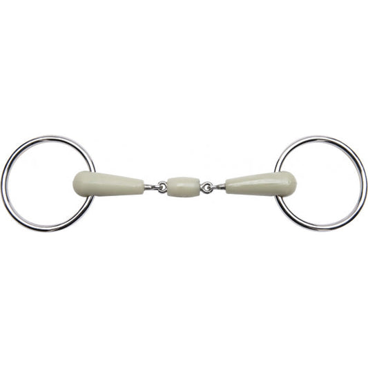 Flexi double-jointed ring snaffle