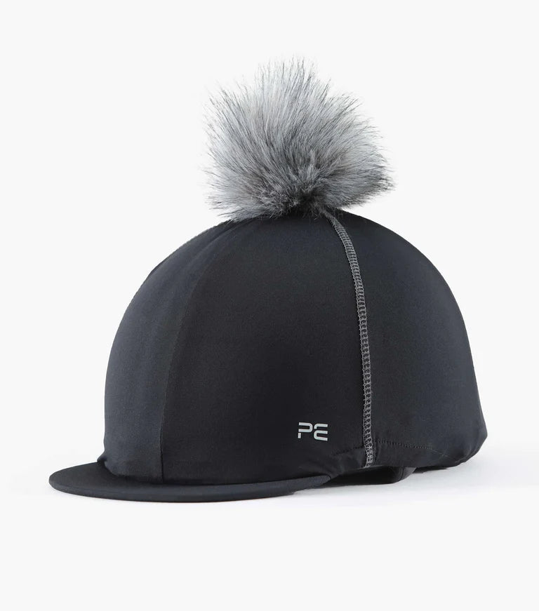 Jersey Hat Silk with Faux Fur Pom Pom