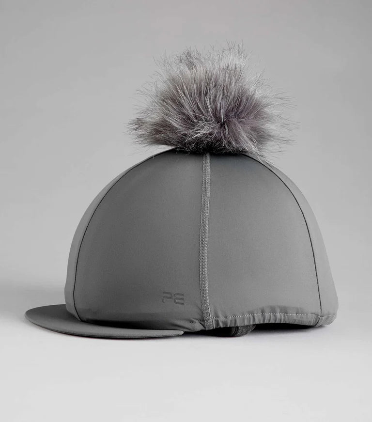 Jersey Hat Silk with Faux Fur Pom Pom