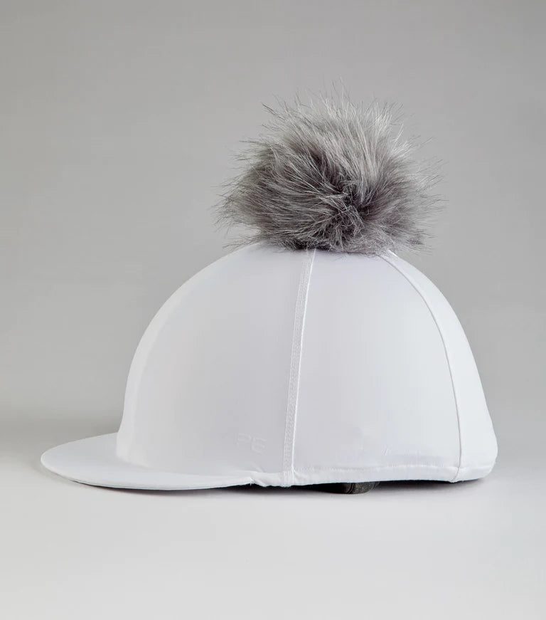 Jersey Hat Silk with Faux Fur Pom Pom