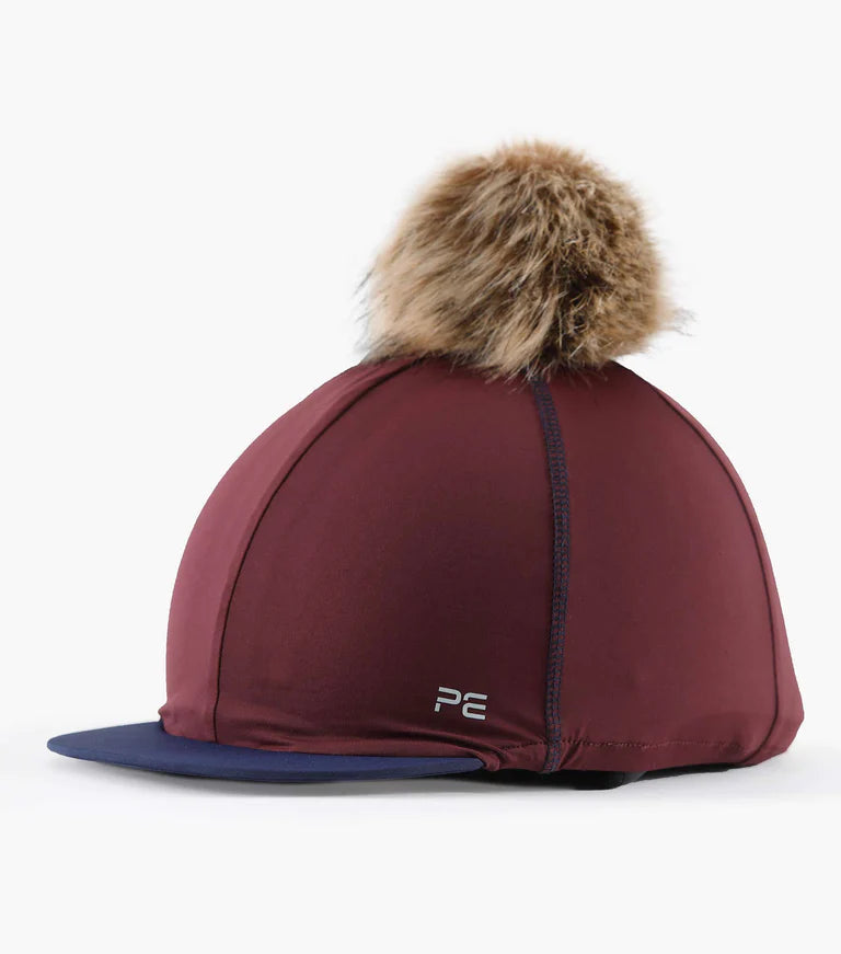 Jersey Hat Silk with Faux Fur Pom Pom