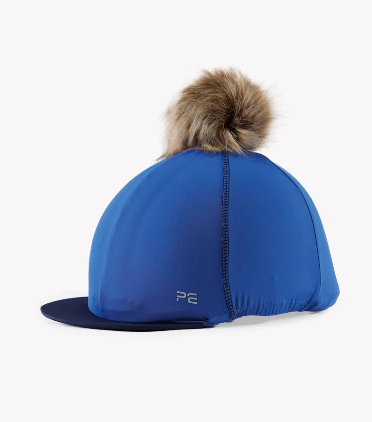 Jersey Hat Silk with Faux Fur Pom Pom