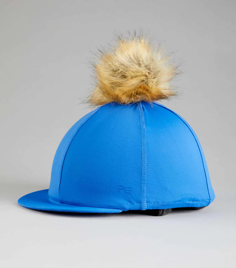 Jersey Hat Silk with Faux Fur Pom Pom