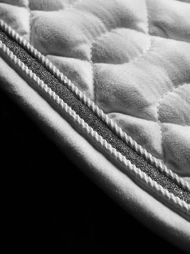 LeMieux Crystal Suede Dressage Square - White