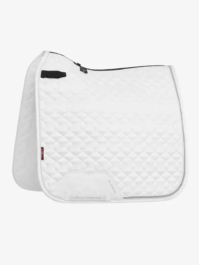 LeMieux Crystal Suede Dressage Square - White
