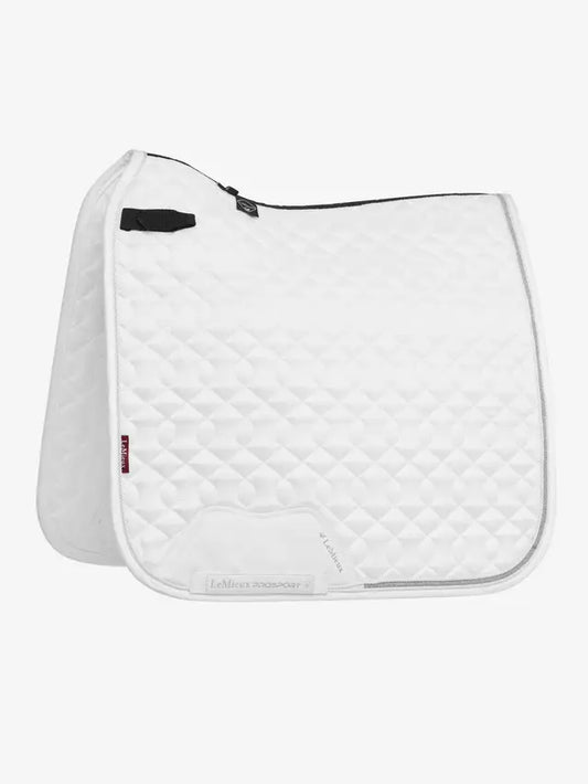 LeMieux Crystal Suede Dressage Square - White