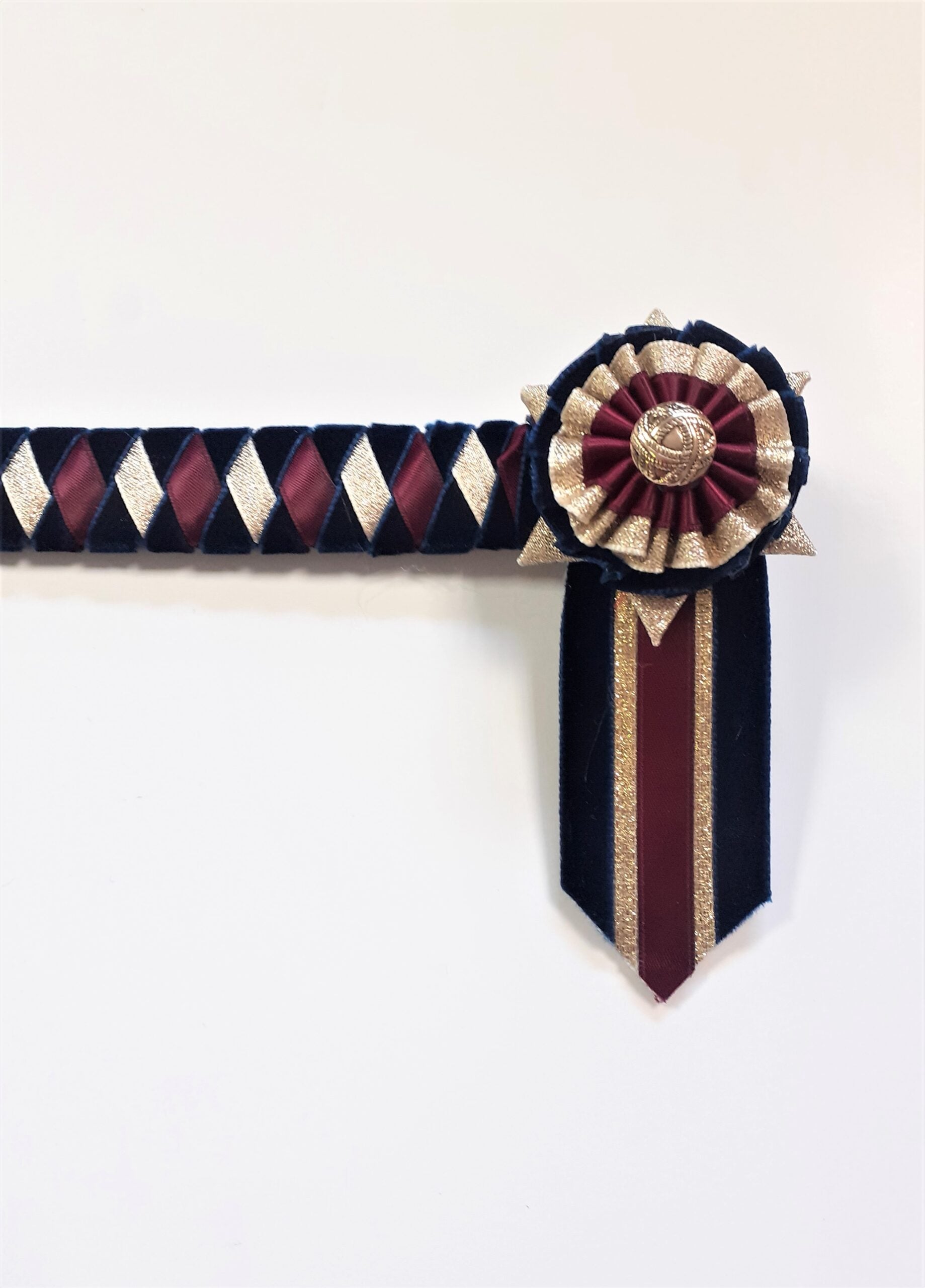 Boston Browband Navy Burgundy Gold