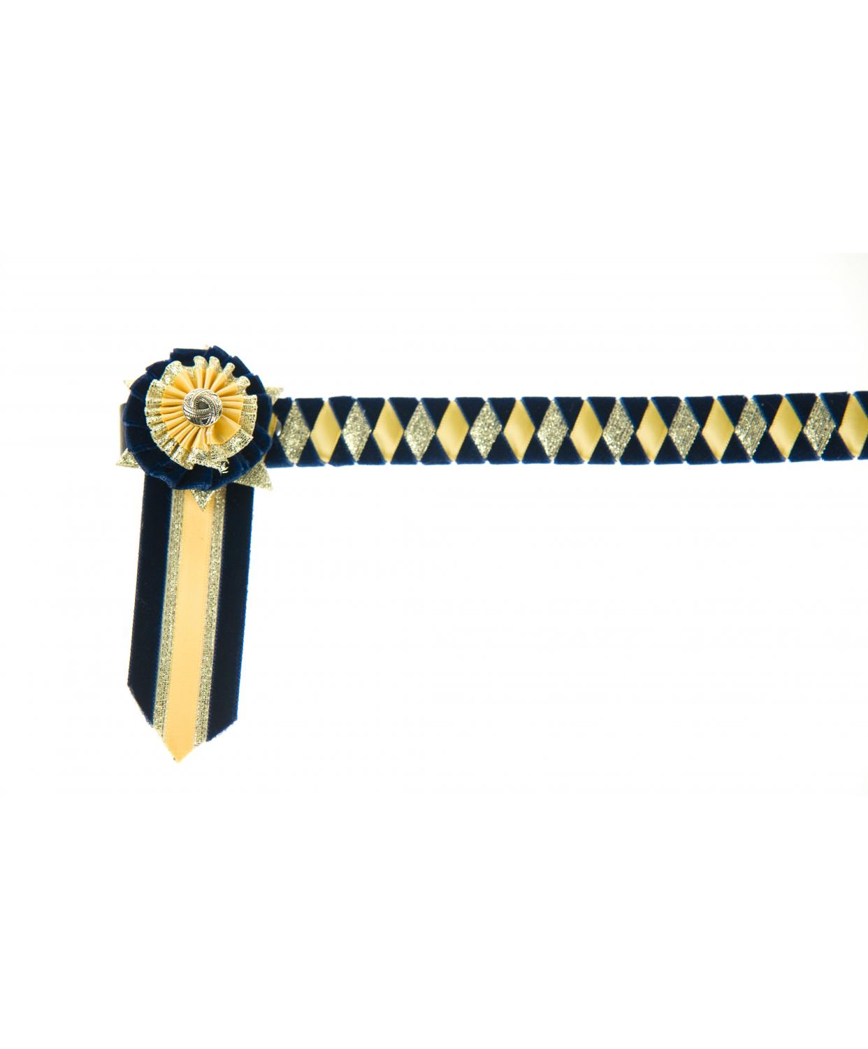 Boston Browband  Navy Blue Sunshine Gold