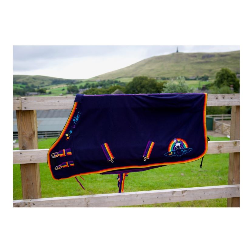 Rainbow Riders Fleece Rug