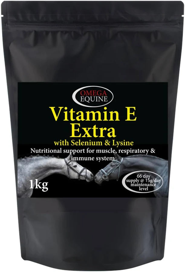 Omega Equine Vitamin E Extra 1kg With Selenium and Lysine | Muscle Health