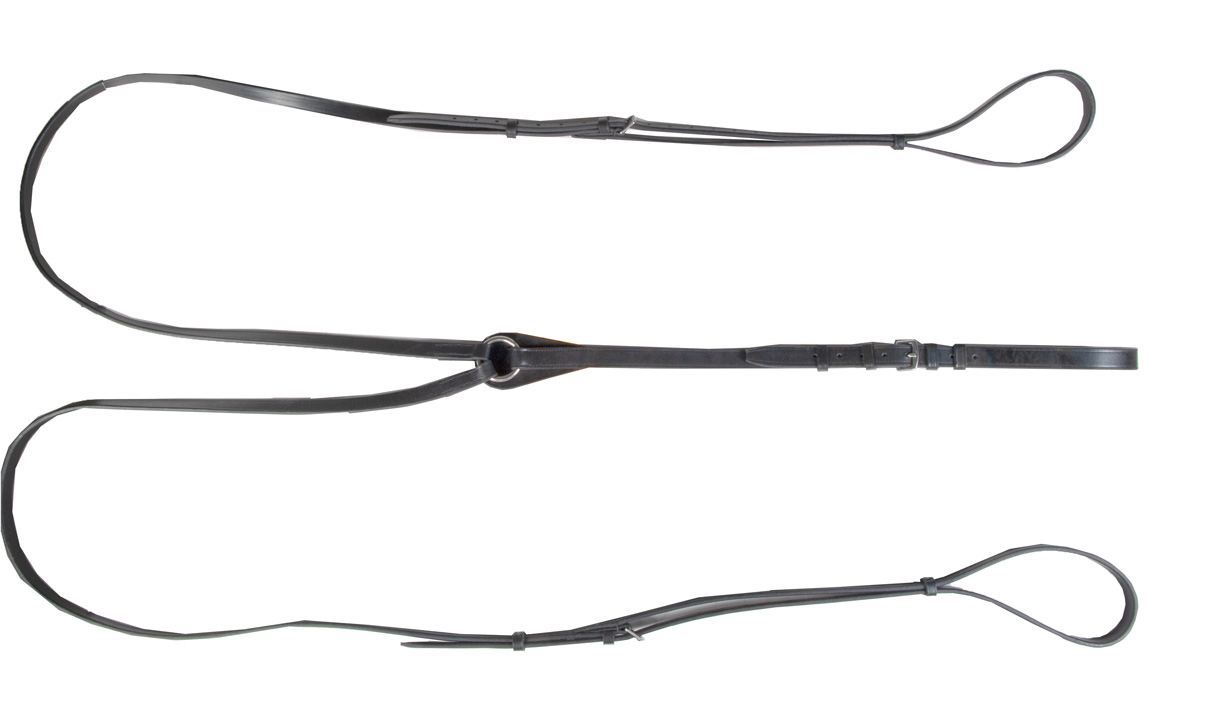 Triangle draw reins with stainless steel fittings