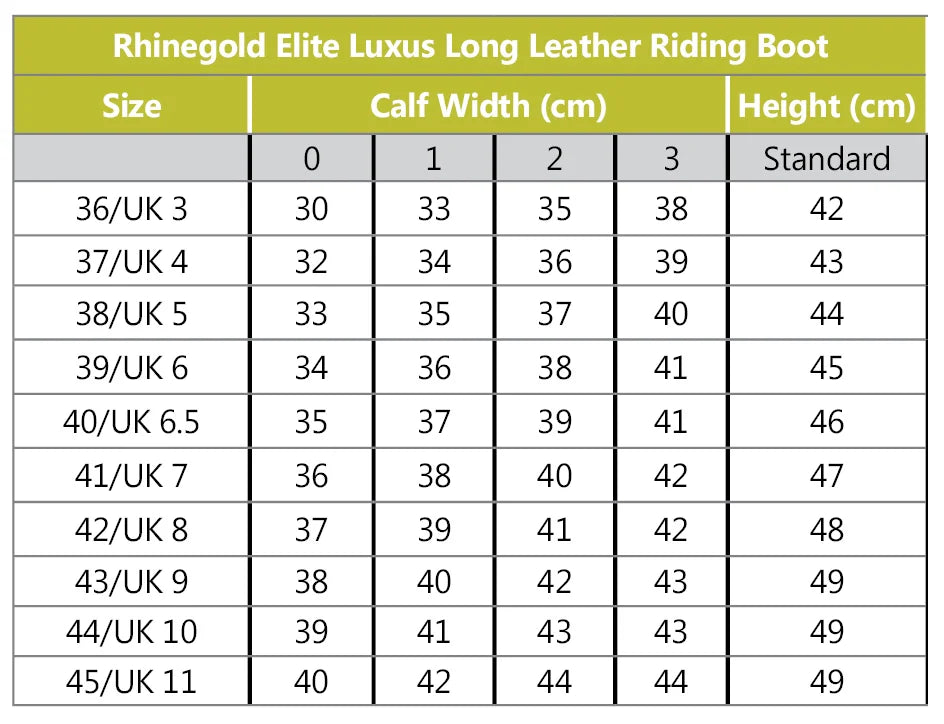 Luxus Leather Long Boot (Rhinegold)